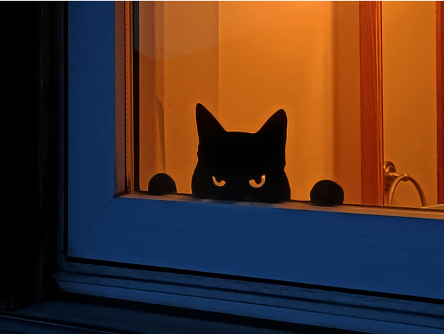 Dekoracija za prozore mačka - Slika 3