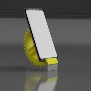 Držač telefona u vidu zupčanika sa podesivim nagibom