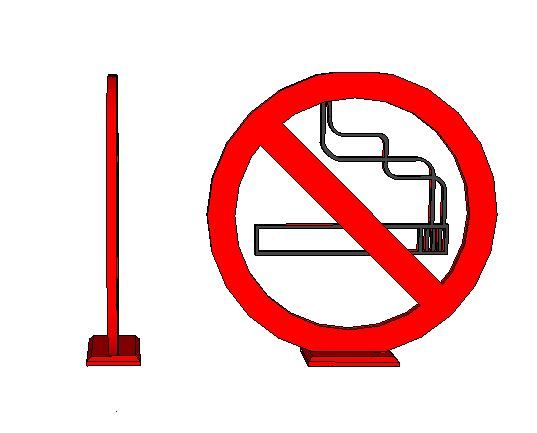 Postolje sa znakom "Zabranjeno pušenje"