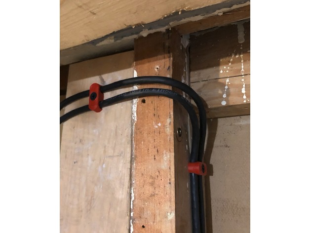 Dupli zidni držač kabl x10