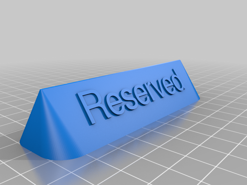 Tablica sa natpisom "Reserved"