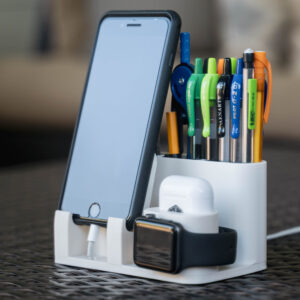 Postolje za Apple telefon, slušalice i sat + stalak za olovke