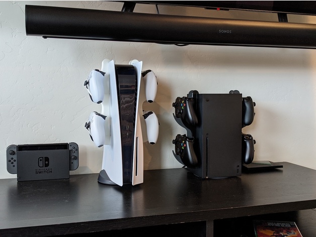 PS5 ili Xbox Series X držač za 2 kontrolera na konzoli