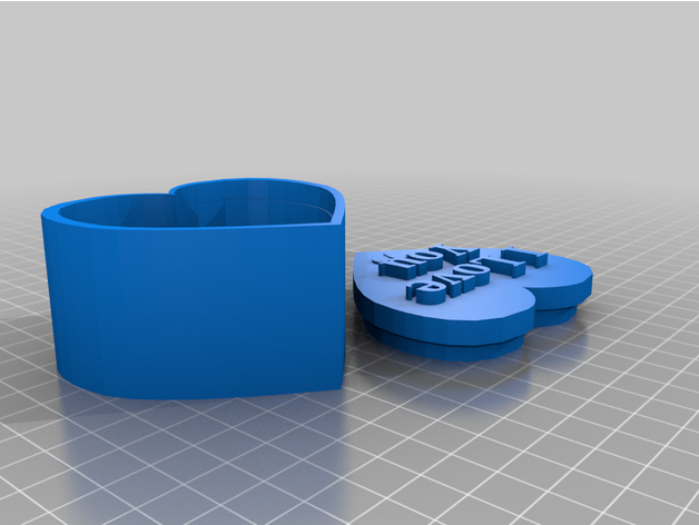 Kutija u obliku srca sa natpisom "I love you"