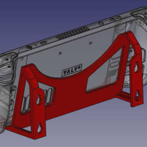 Alternative view of Steam Deck držač konzole