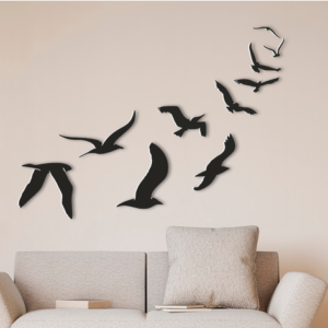 2D Ptice od plastike za zid