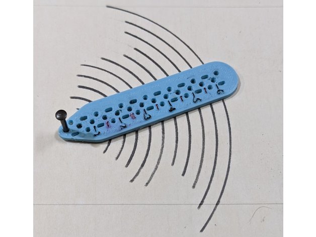 Mali lenjir za crtanje krugova