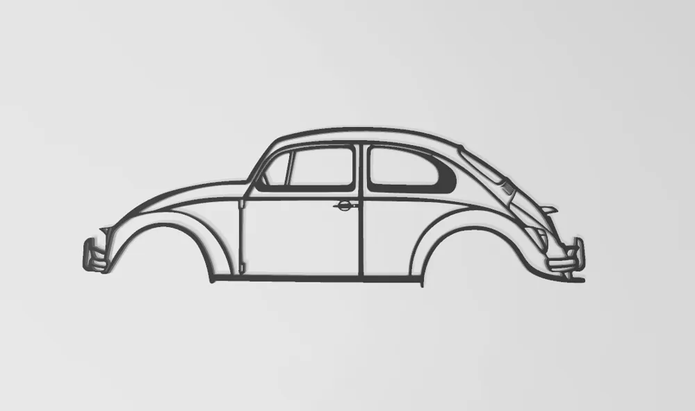 Dekoracija silueta Volkswagen Beetle